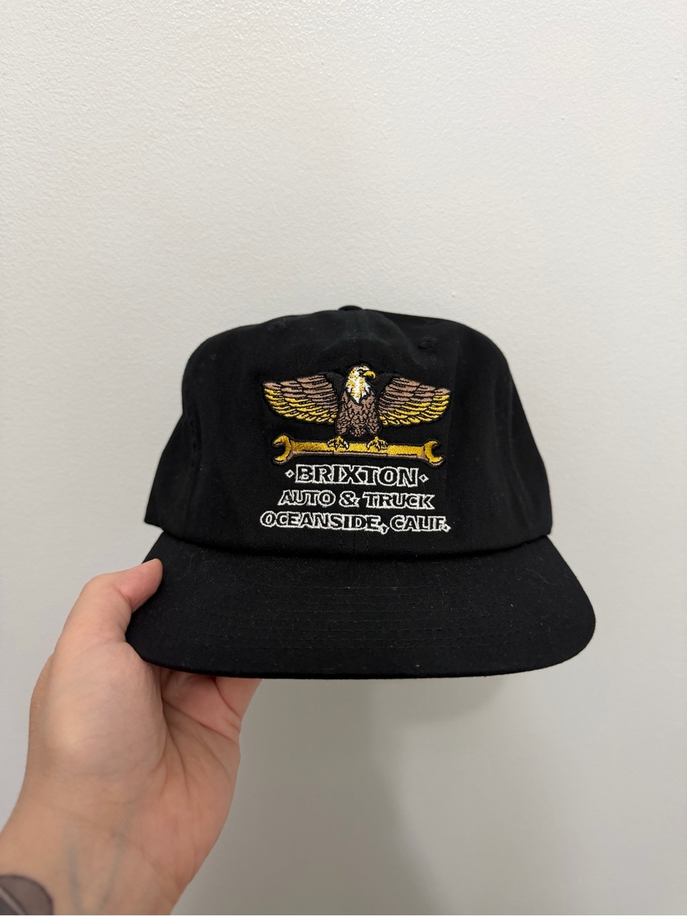 Brixton Repair High Profile Snapback, Black